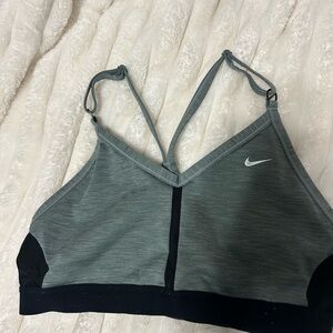 Nike Women's Two-Tone Gray and Black Sports Bra